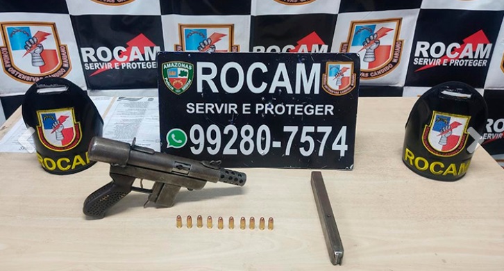 Homem é preso com submetralhadora em área vermelha de Manaus