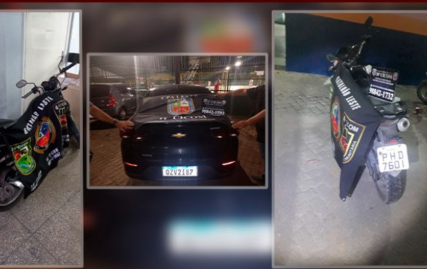 Três veículos roubados são recuperados pela polícia em Manaus