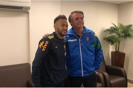 Neymar dá presente ao Bolsonaro e recebe conselho do presidente