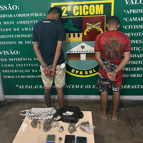 Polícia fecha o cerco e prende dupla com drogas em Manaus