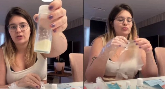 Viih Tube faz pingente de colar com leite materno; vídeo