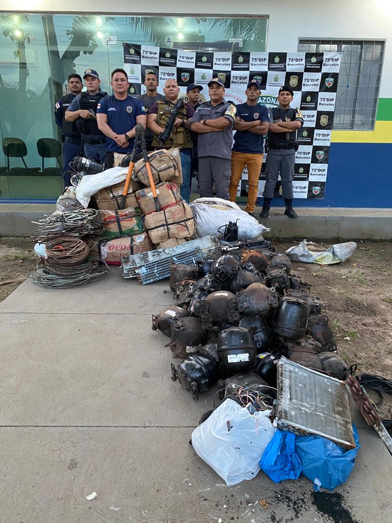 Cerca de 700kg de materiais elétricos furtados são apreendidos no Amazonas