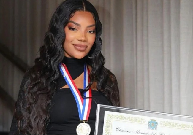 Numanice: Ludmilla recebe medalha de mérito após campanha de doação de sangue