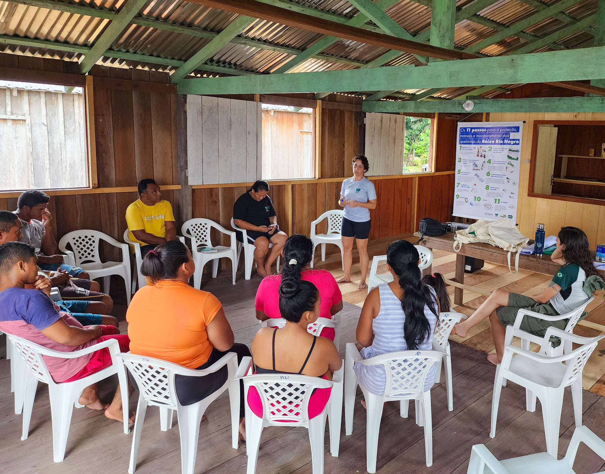 Comunidades ribeirinhas do Amazonas recebem formação para monitoramento de quelônios