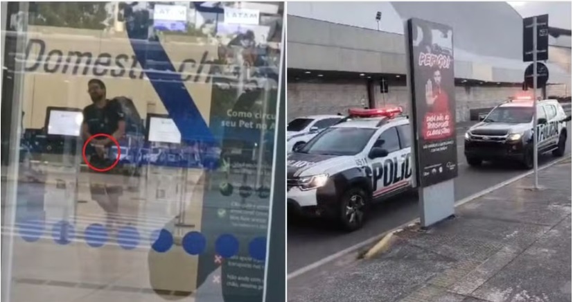 Policial ameaça atirar nas pessoas em aeroporto de Fortaleza