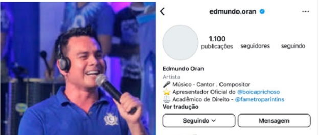 Apresentador do Boi Caprichoso Edmundo Oran desativa Instagram após acidente com o filho