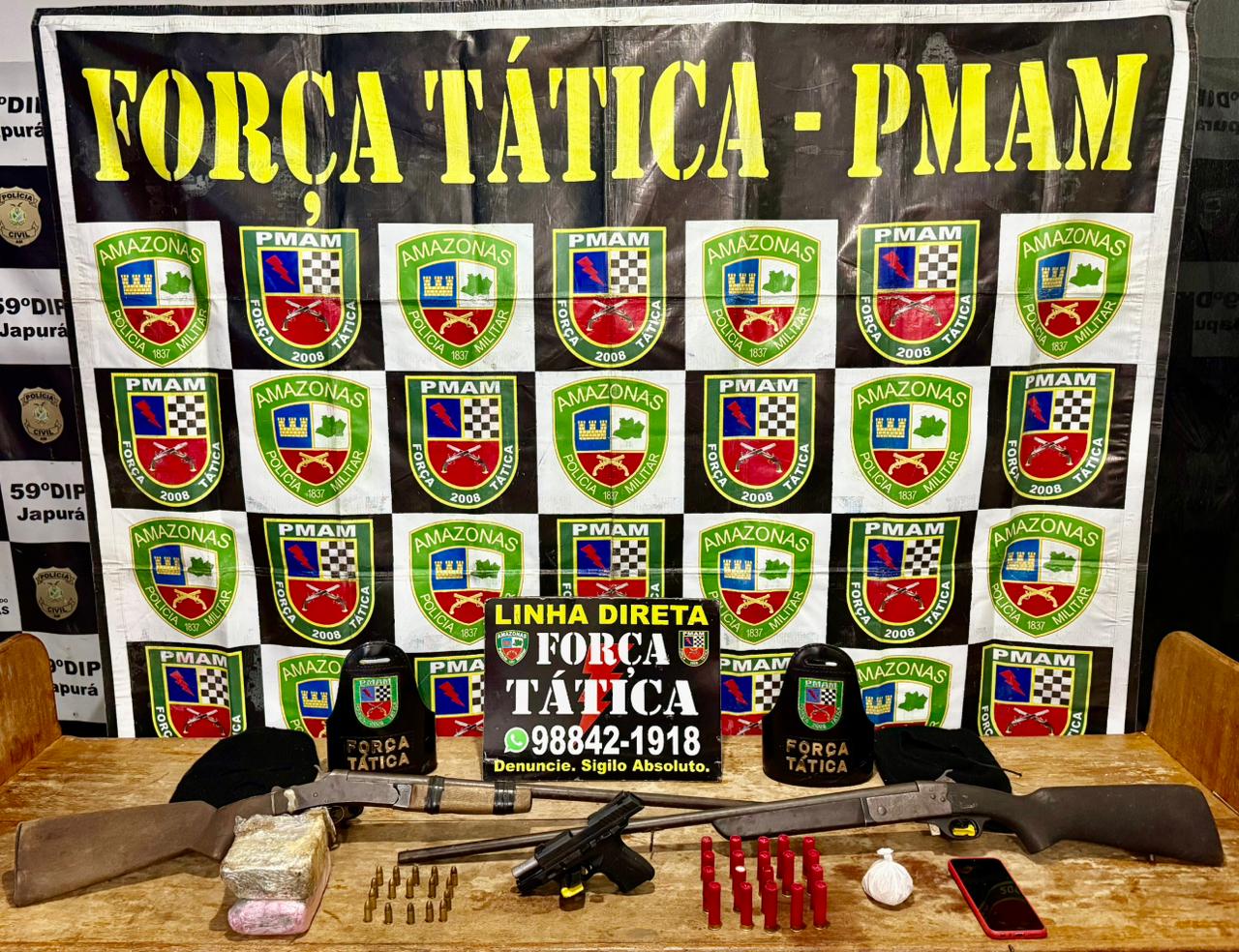 Suspeito é preso após vender arma para homem ameaçar mulher de morte em Japurá