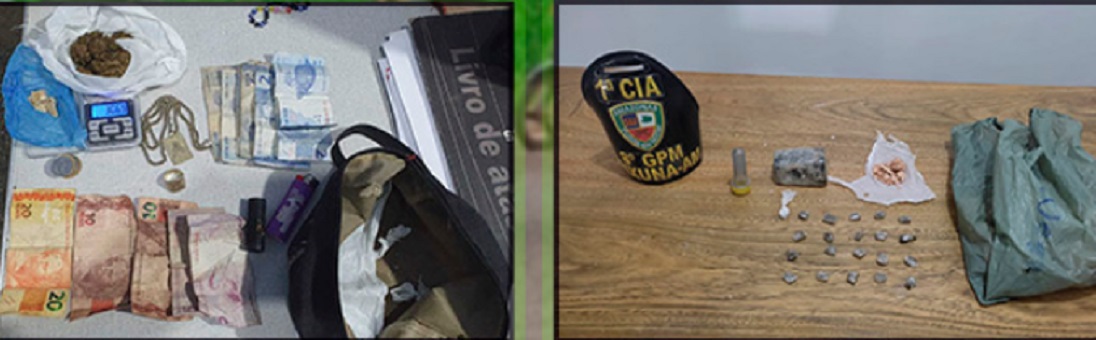 Dois homens são presos e um adolescente é apreendido com drogas no Amazonas