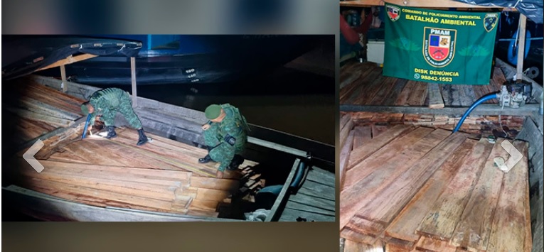 Dois homens são presos com madeira ilegal em barcos no Porto de Manaus