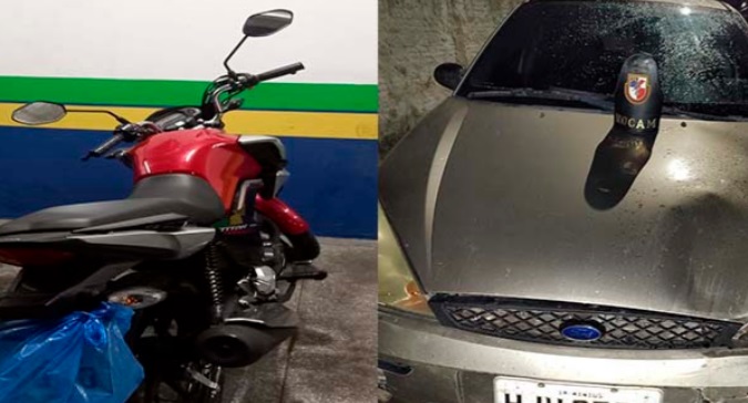 Dois veículos roubados são recuperados pela polícia em Manaus