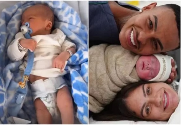 Filho de influencers passa por cirurgia após nascer com 6 dedos nas mãos