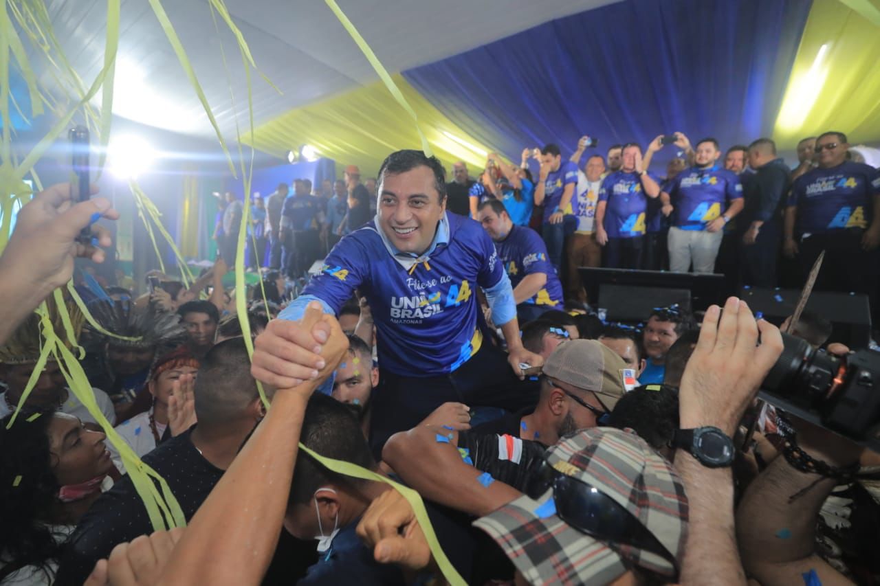 Wilson Lima recebe apoio de prefeitos do Amazonas durante ato de filiação ao União Brasil