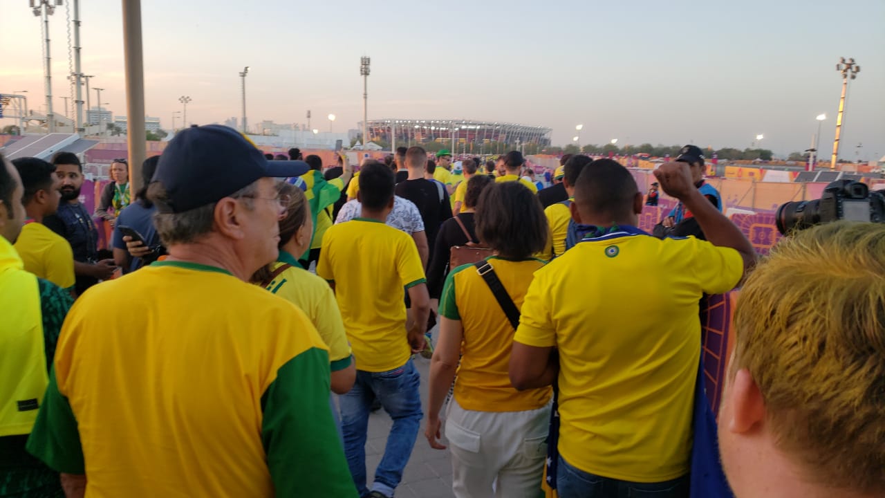 Amazonenses chegam ao Estádio para acompanhar Brasil e Suíça