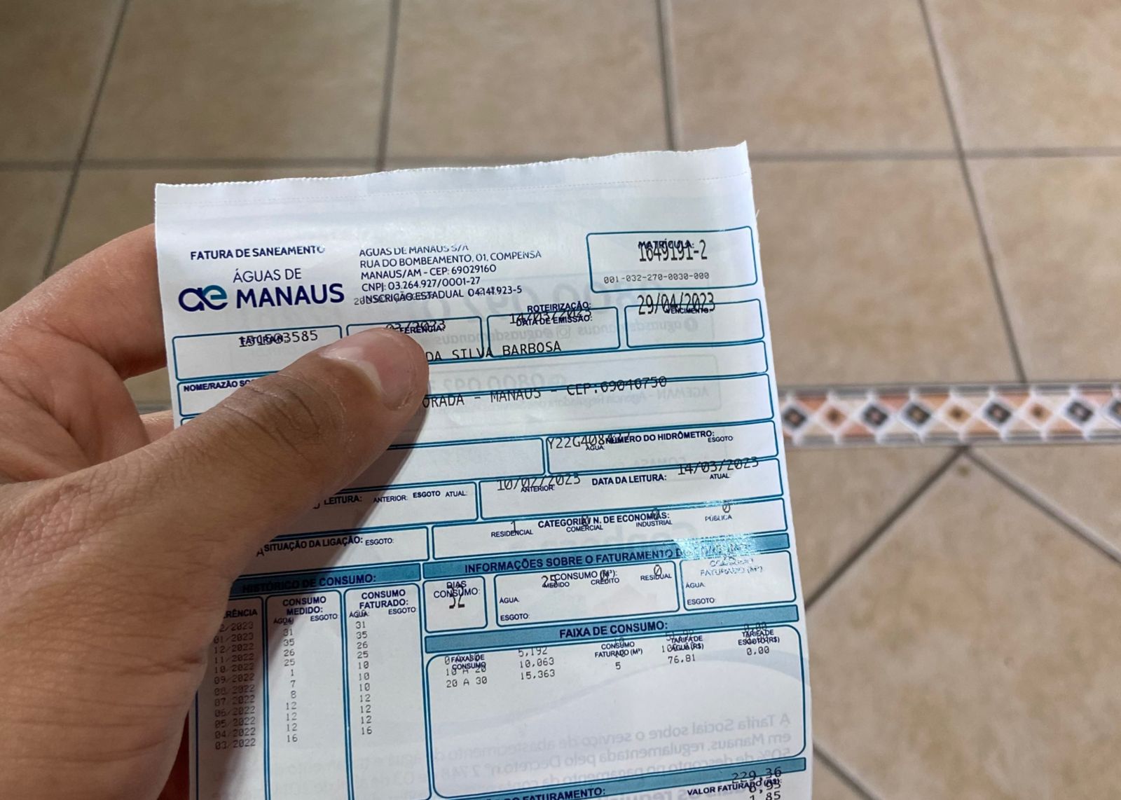 Projeto estabelece conta de água com valor fixo de R$ 10 para 28 mil famílias em Manaus