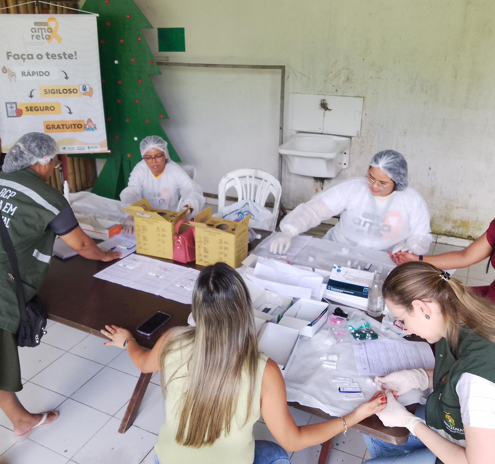 FVS oferece testes rápidos e orientações sobre hepatites na AM-010