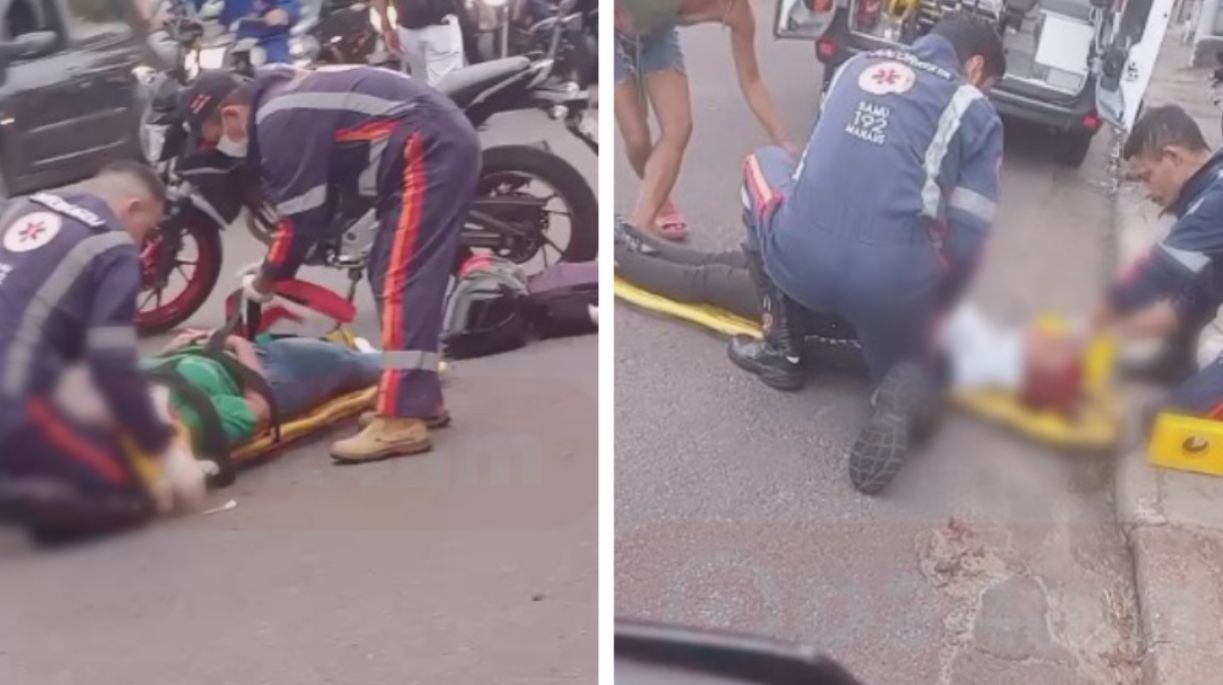 Acidentes em Educandos e Cosme Ferreira deixam duas pessoas feridas