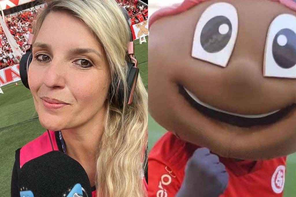 Jornalista diz que foi beijada à força e acusa mascote do Internacional de assédio