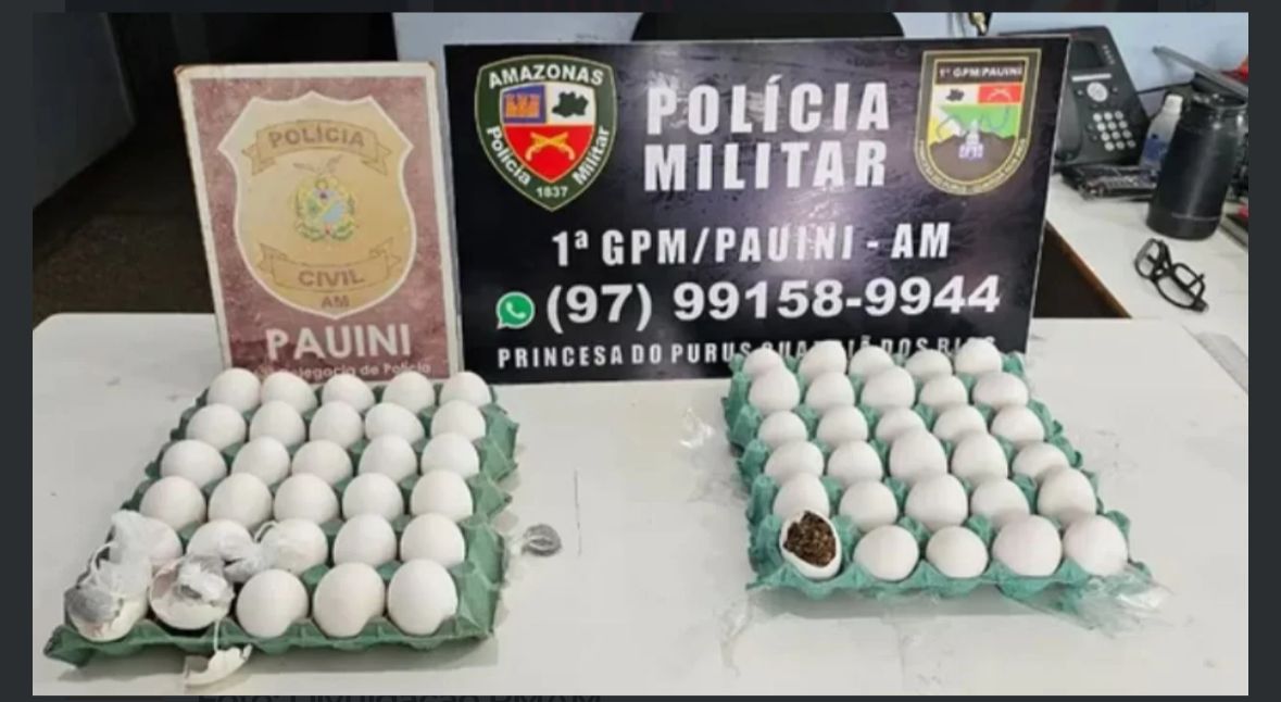 Mulher é presa ao tentar entregar ovos entupidos de maconha em delegacia do Amazonas