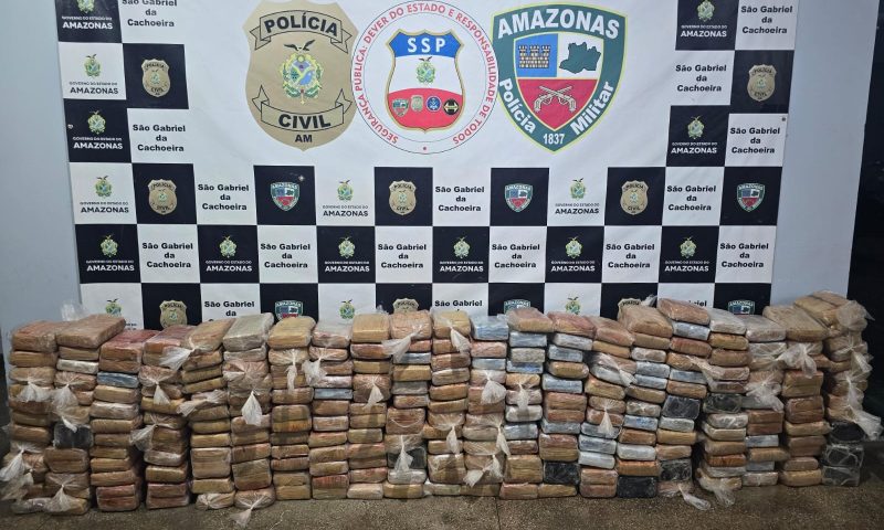 Grupo é preso com 340 kg de drogas escondidos dentro de casa no Amazonas