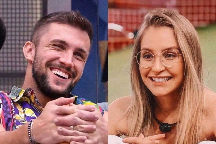 Vídeo: Carla Diaz e Arthur trocam beijos na festa do BBB21