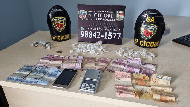 Cinco suspeitos de tráfico de drogas são presos ao tentarem fugir da polícia em Manaus