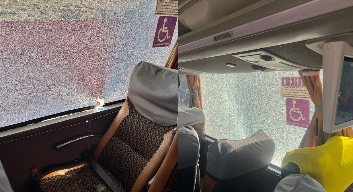 Ônibus do Corinthians é apedrejado na chegada de estádio antes do jogo contra o Vitória 