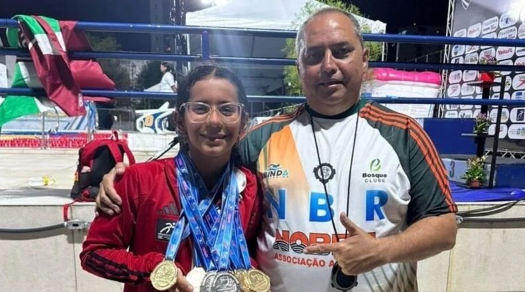 Amazonense conquista oito medalhas no Brasileiro infantil de natação no Recife