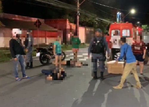 Motociclista faz manobra arriscada e causa grave acidente em Manaus