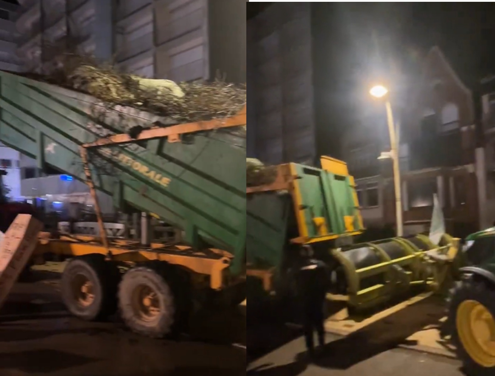 UE-Mercosul: Agricultores prostestam despejando lixo em frente à casa de Macron