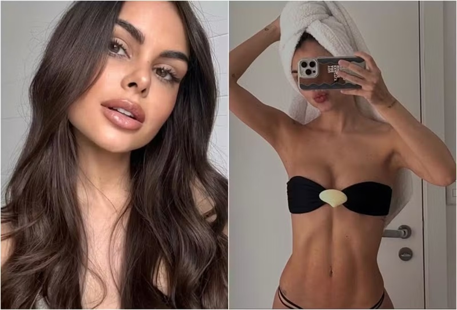 Mãe da filha de Neymar, Amanda Kimberlly mostra barriga chapada em selfie de biquíni