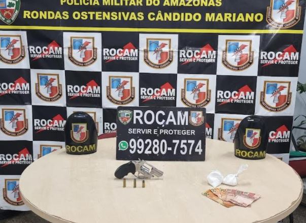 Homem armado é preso em Manaus vendendo drogas em via pública
