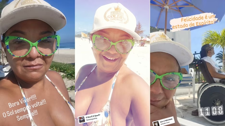 Babi Cruz mostra ida à praia com Arlindo Cruz após assumir novo namorado: ‘Felicidade’