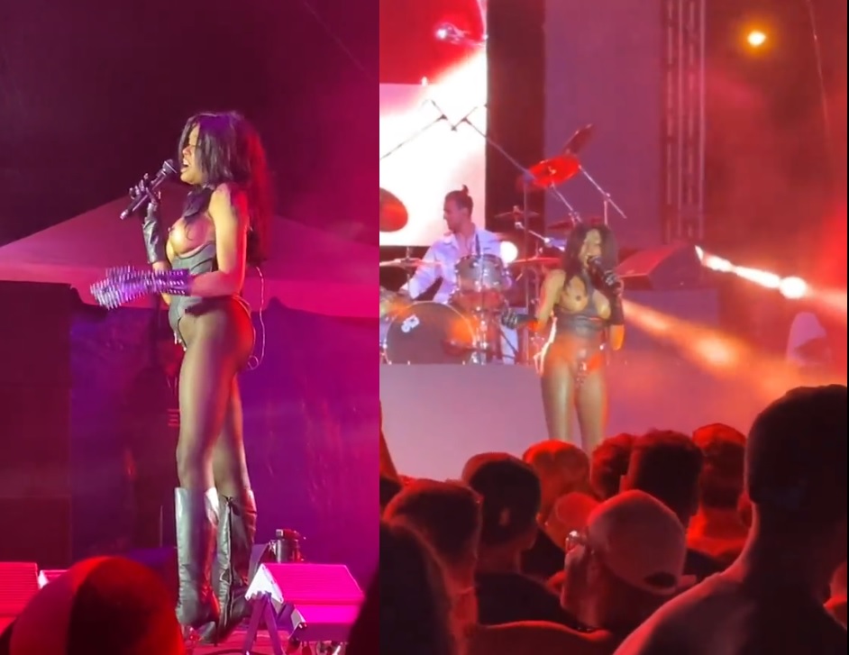 Azaelia Banks joga microfone na plateia, dá 'cotoco' para fãs e abandona show