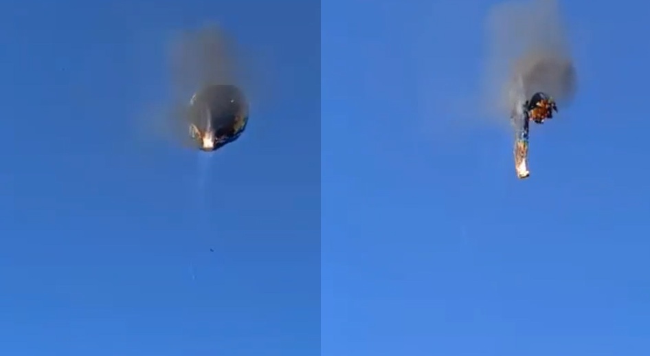 Piloto aproximou balão do solo para que as pessoas pulassem 