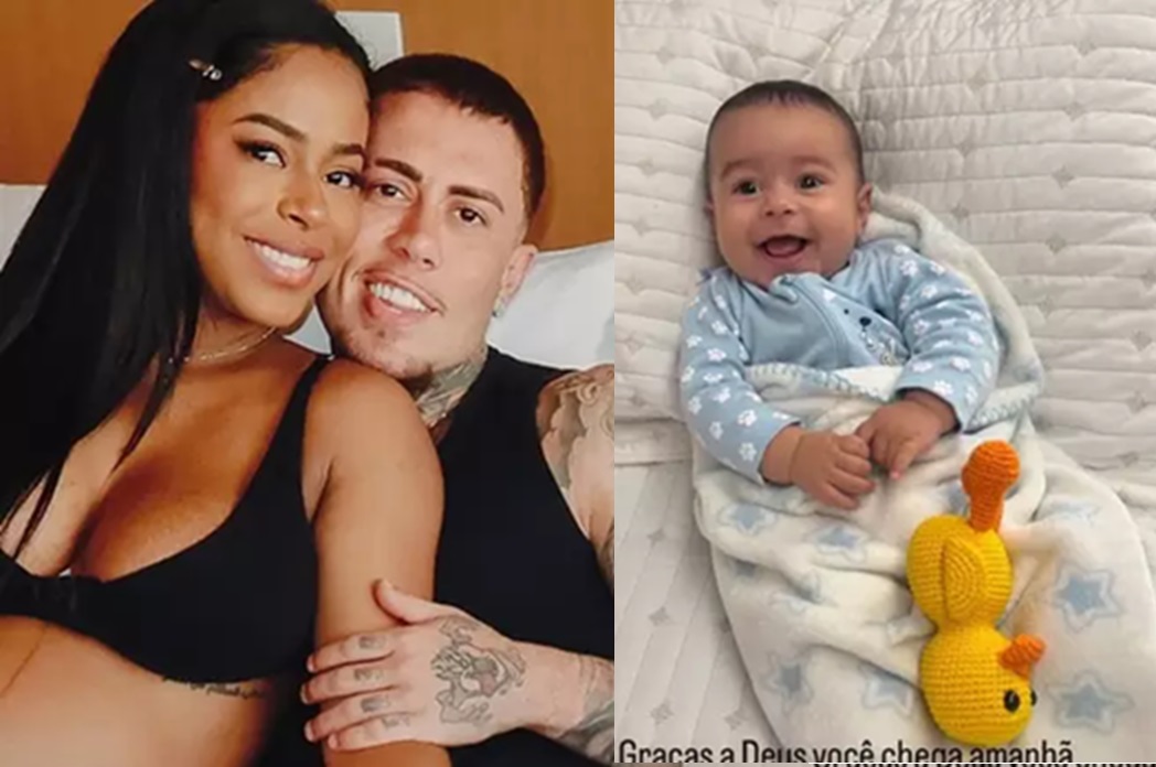 MC Daniel viaja sozinho com bebê e noiva desabafa: 'jamais posso proibir o pai'