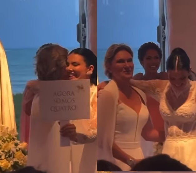 Empresária Bete Dezembro se casa e noiva anuncia gravidez no altar