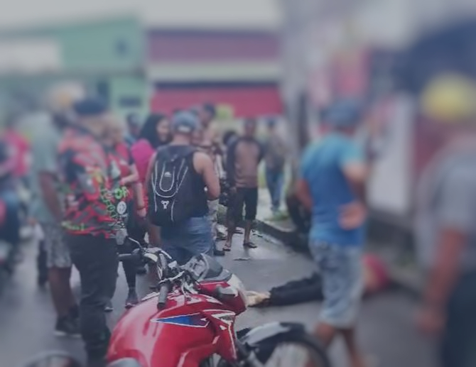 Suspeito de assalto é perseguido e atropelado por vítima na Cidade Nova
