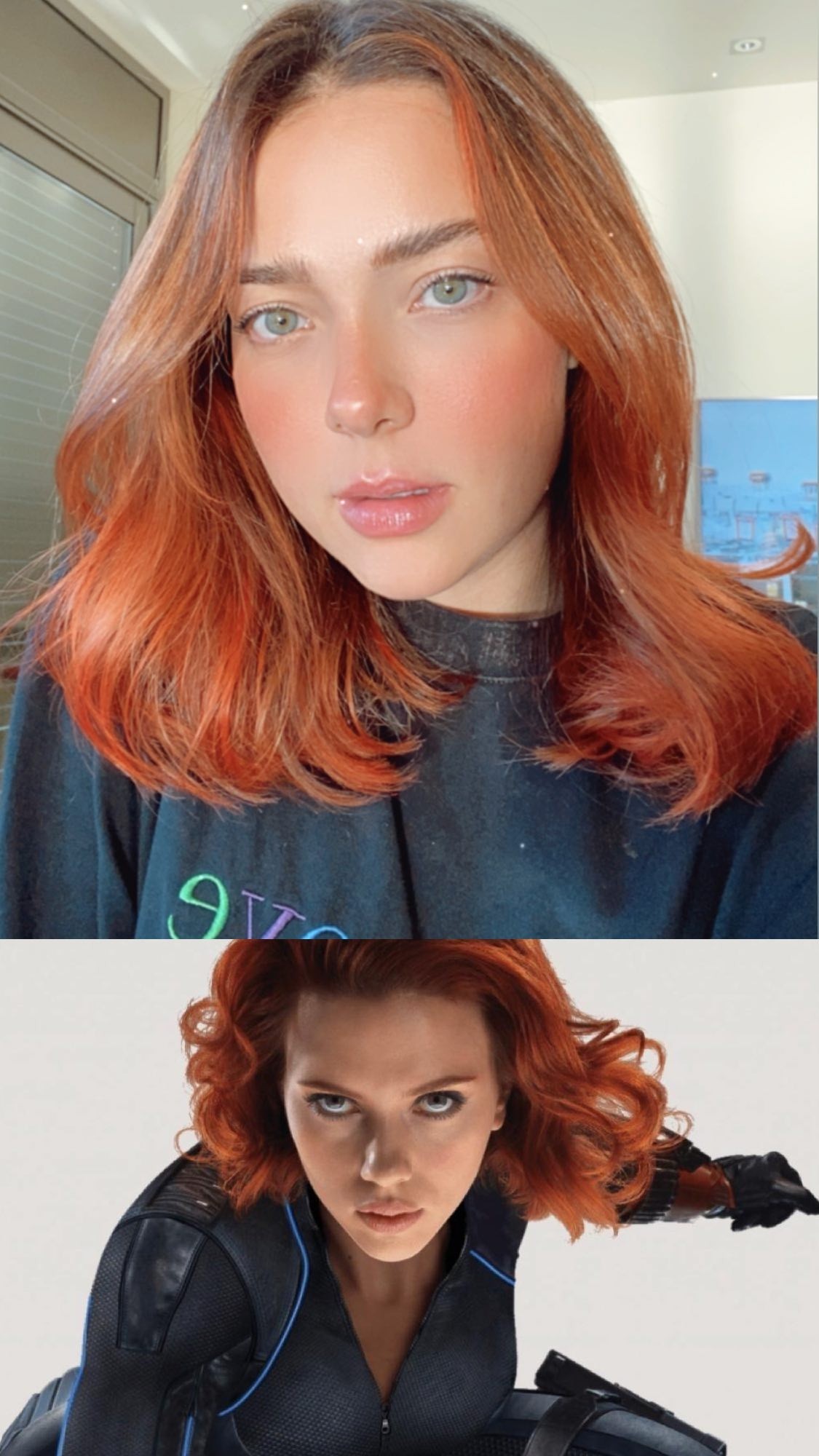Mãe do filho de Neymar fica ruiva e se compara a Scarlett Johansson como Viúva Negra