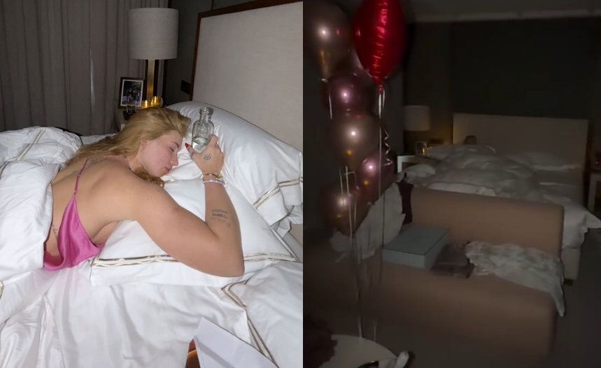 Virginia é surpreendida com quarto romântico em Londres durante viagem com Vini Jr.