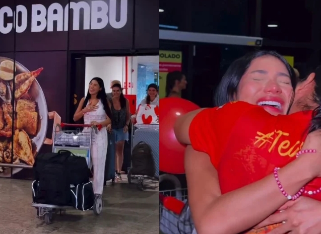 Após BBB26, Livia Christina é recebida por fãs e familiares em Manaus