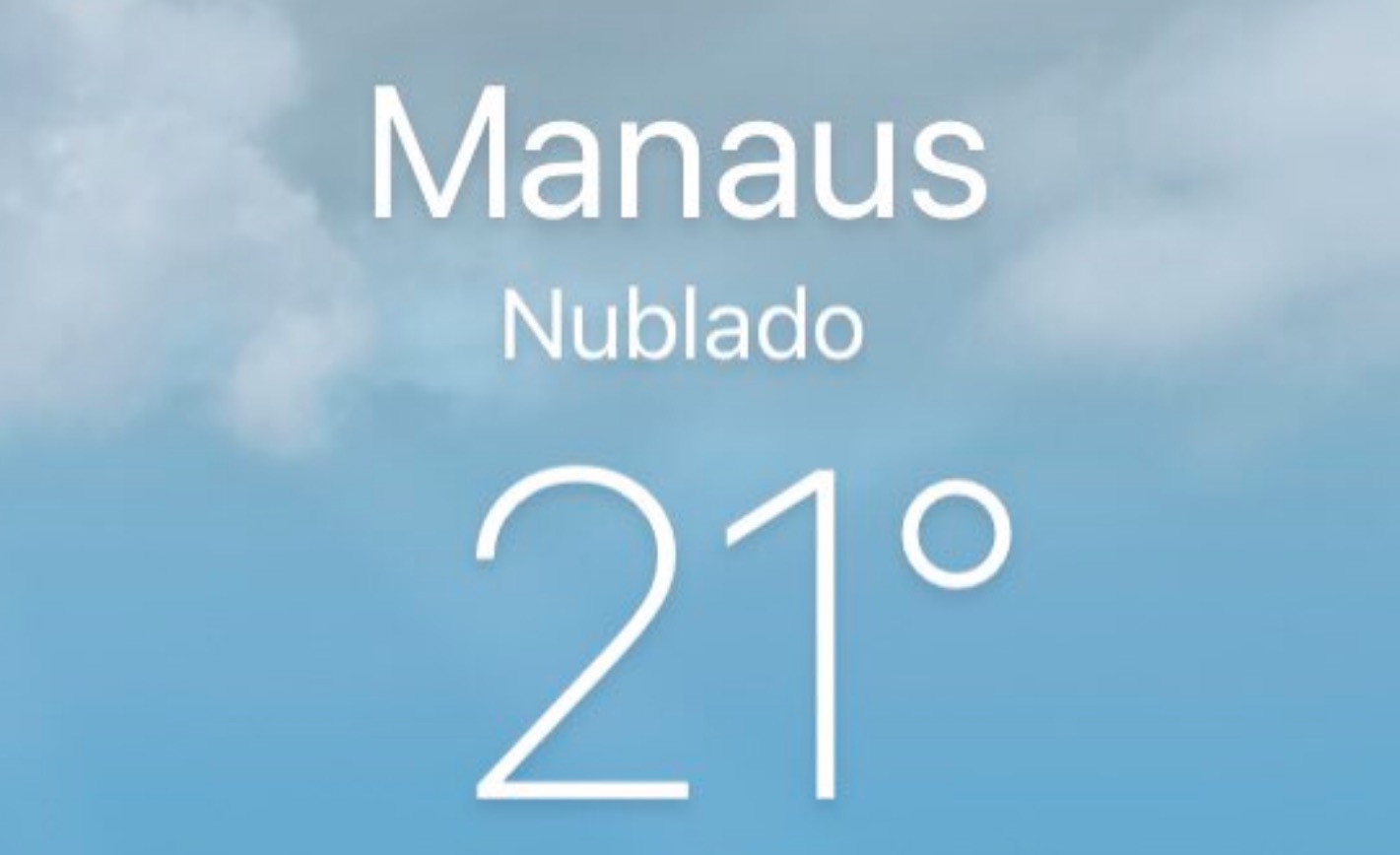 Manaus amanhece com 21ºC e população comemora friagem