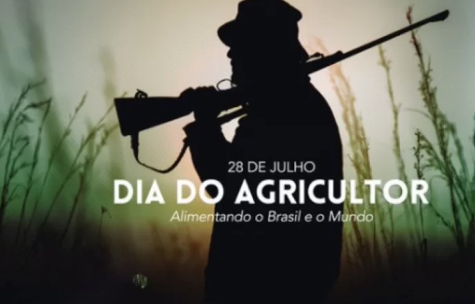 Governo Bolsonaro publica foto de caçador armado para parabenizar o Dia do Agricultor