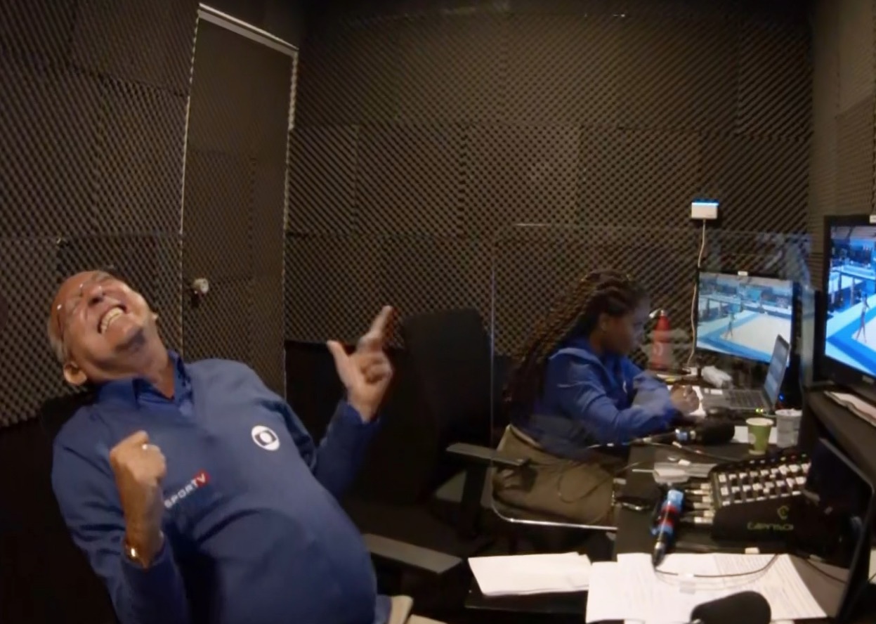 Reação de Daiane dos Santos e Galvão com prata de Rebeca viraliza