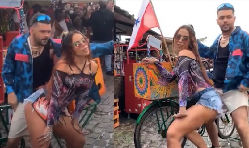 Anitta rebola 'com gosto' em Pedro Sampaio durante gravação de clipe; Assista
