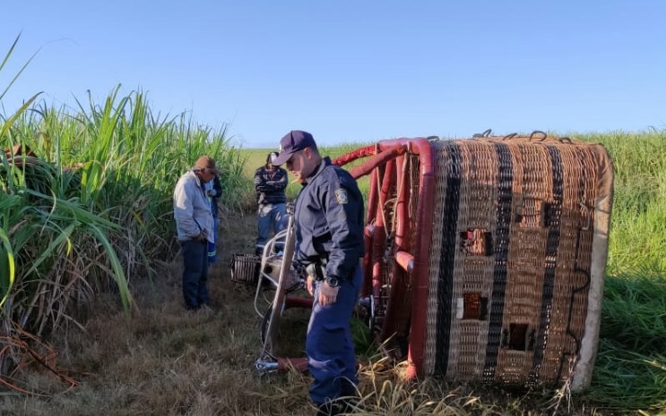 Balão cai com 9 pessoas a bordo no interior de SP; Um está em estado grave