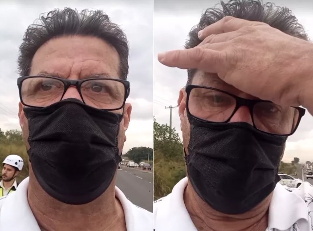 Vídeo mostra momento em que jornalista descobre que filho morreu em acidente