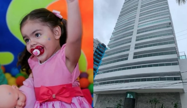 Menina caiu do 12º andar sofreu um impacto de meia tonelada, diz perito