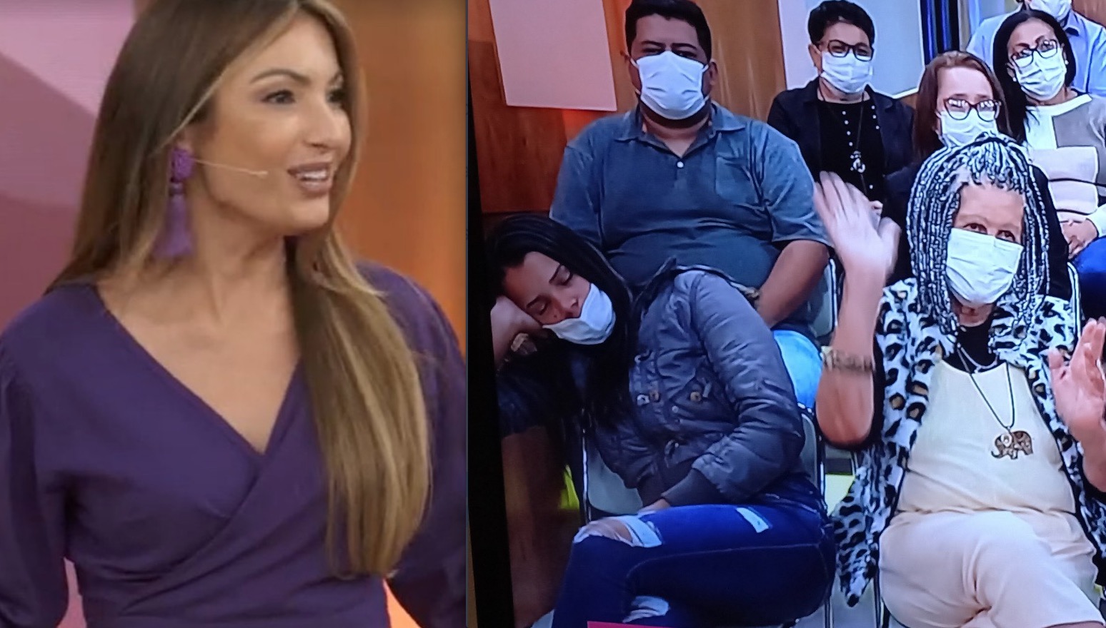Mulher é flagrada dormindo na plateia do ‘Encontro’ e internautas tiram sarro de Patrícia Poeta