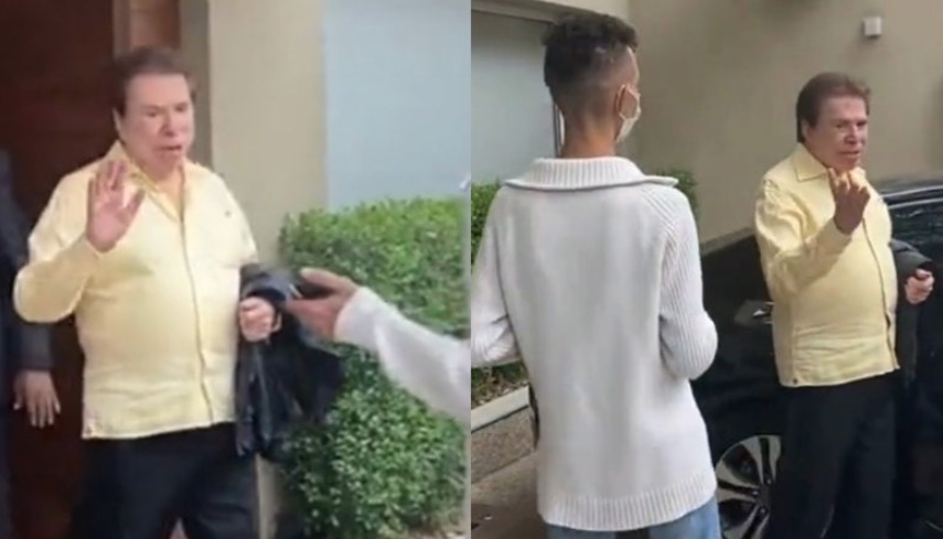 Vídeo: Silvio Santos recusa foto com fã na saída do salão do Jassa