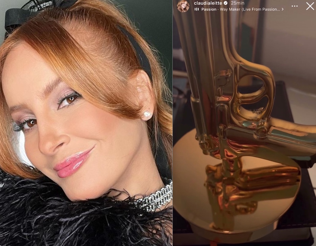 Claudia Leitte exibe abajur em formato de arma em cima de Bíblia e gera polêmica